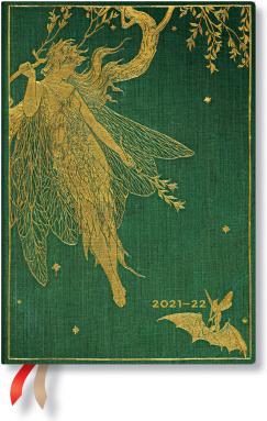 Produktbild Paperblanks PAPERBLAN Agenda Olive Fairy 21/22 DD7439-7 4 T/S,Midi 130x180mm, 18M (13 x 18 cm, 1 Monat / 1 Seite)