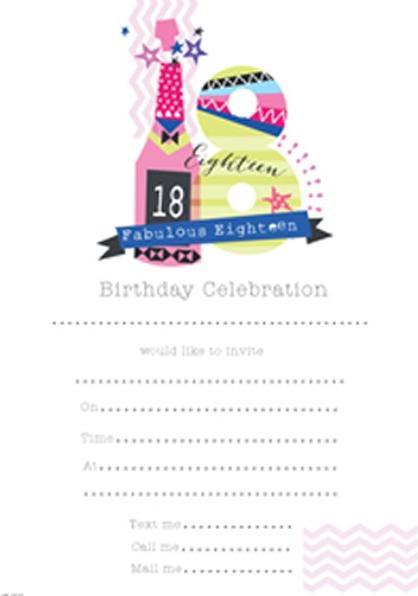 Immagine prodotto Simon Elvin SE Girls - biglietti di invito per il 18° compleanno (10 pz.)