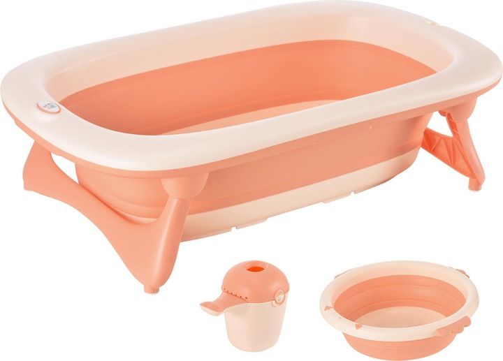 Immagine prodotto Homcom Vasca da bagno pieghevole per bambini con lavabo e tazza per shampoo