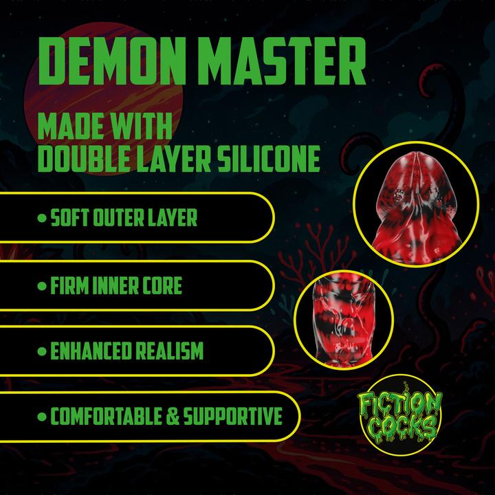 Produktbild Ouch! Demon Master - Silicone Dildo - Red/Black
