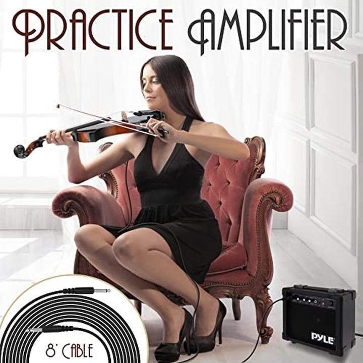 Actual product image Pyle Electric Violin Set with Amplifier and Accessories (Fiddle, 4/4)