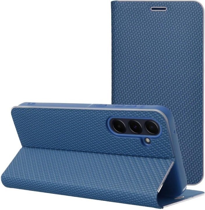 Produktbild OEM Book case LUNA Book Carbon for SAMSUNG A16 5G blue (Samsung Galaxy A16 5G)