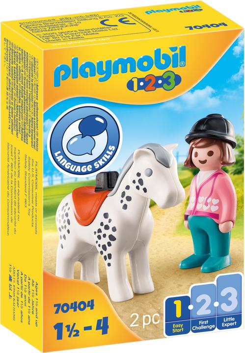 Produktbild Playmobil Reiterin mit Pferd (70404, Playmobil 1.2.3)