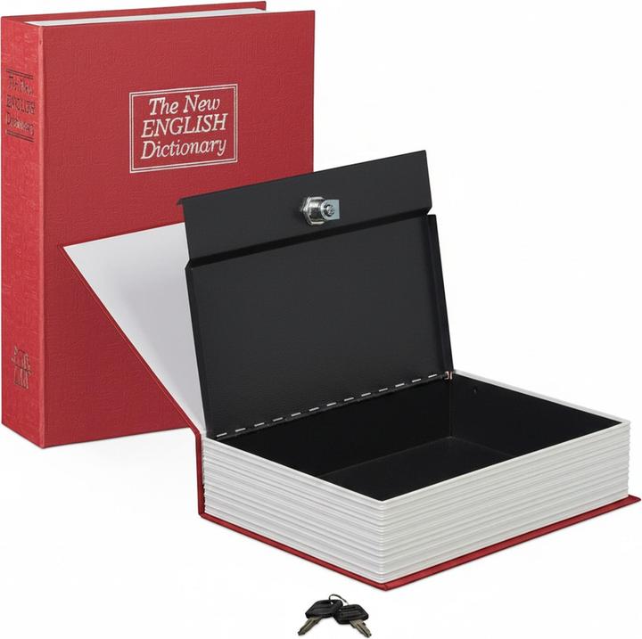 Actual product image Relaxdays Large Lockable Book Safe