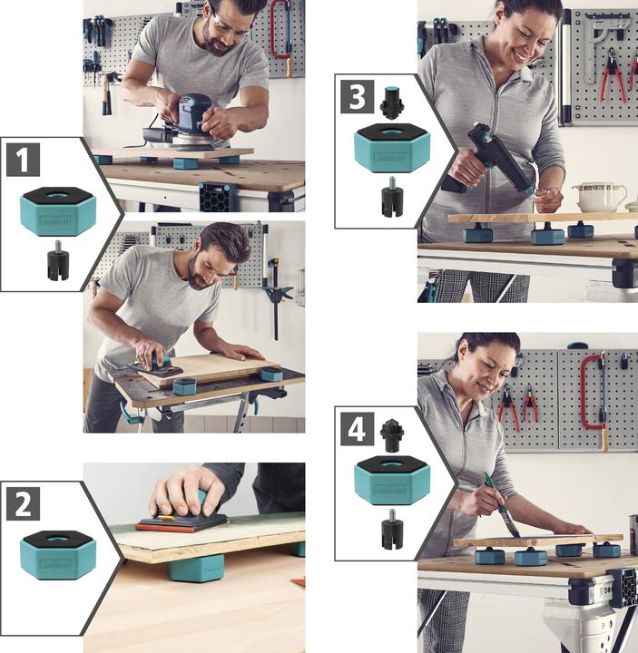 Productafbeelding wolfcraft 4 werkstuksteunen