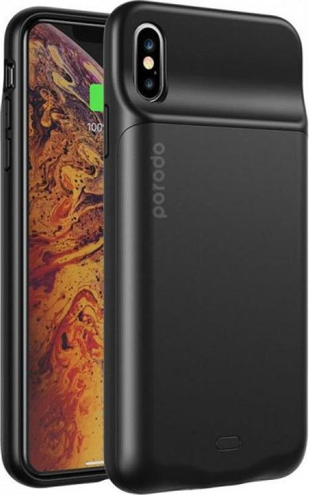 Produktbild Porodo Wireless Battery Case 3500mAh for iPhone X / Xs - Black (Apple iPhone X)