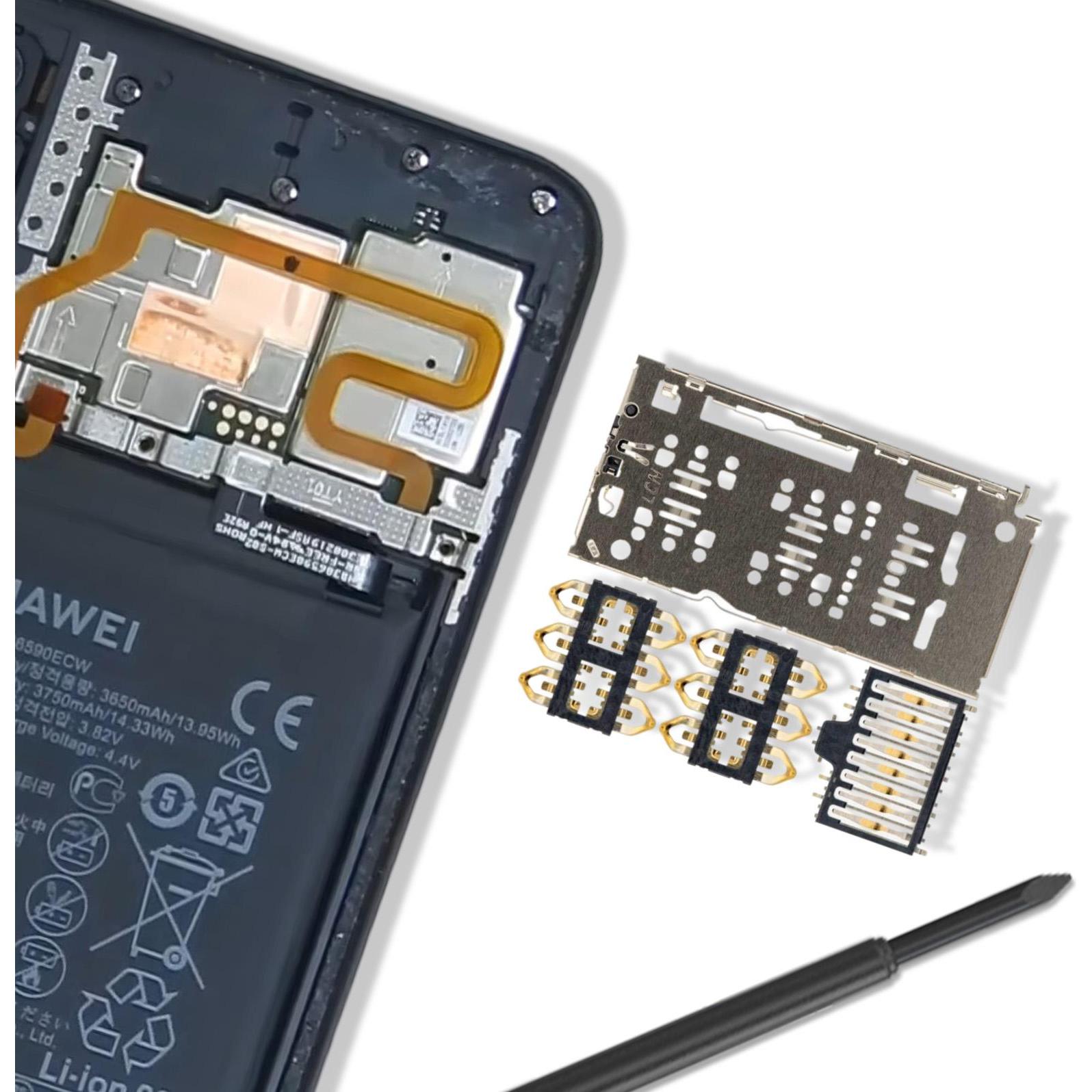 Thumbnail - Clappio SIM Kartenleser Ersatzteil (Honor 8X), Mobilgerät Ersatzteile, Schwarz