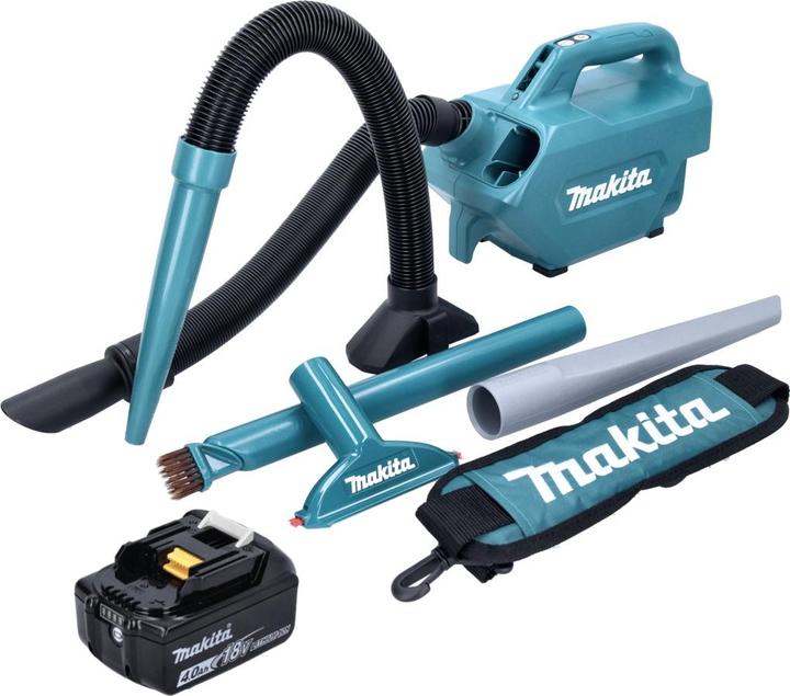 Produktbild Makita DCL 184 M1 Akku Staubsauger 18 V 54 mbar 0,5 l + 1x Akku 4,0 Ah - ohne Ladegerät