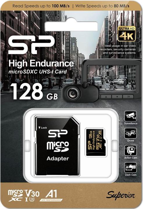Produktbild Silicon Power 128Go MicroSD Card Golden (128 GB, microSD, microSDHC, microSDXC, U3, UHS-I)