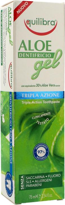 Immagine prodotto Equilibra Aloe Gel Pasta Dentifricia Tripla Azione In Denti A proposito di Azione Aloe Vera 75Ml (75 ml)