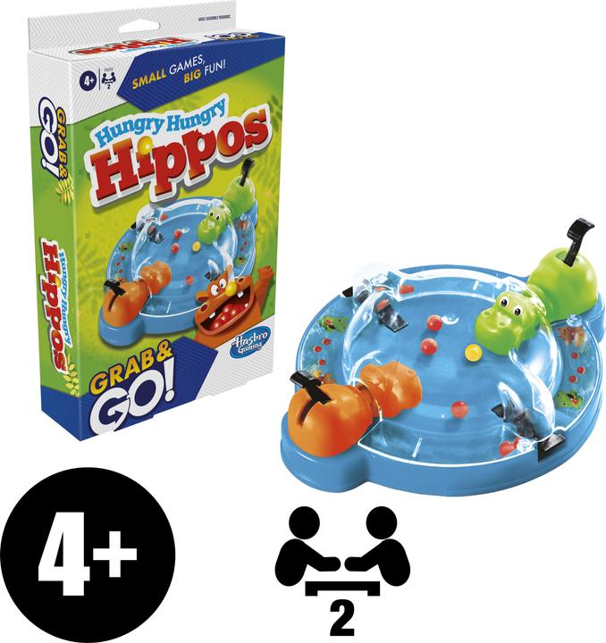 Actual product image Hasbro Gaming Hungry Hungry Hippos Grab & Go