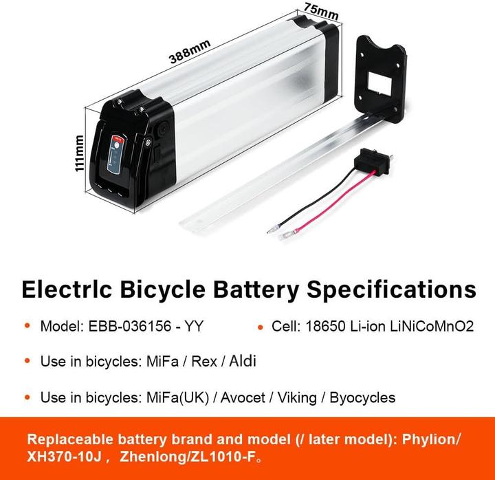 Produktbild Season E-Bike Akku 36V für Elektrofahrrad (ohne Ladegerät) (E-Bike Akku)