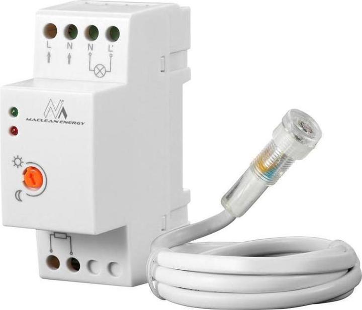 Maclean MCE83 MCE83 light switch on DIN rail with external detector