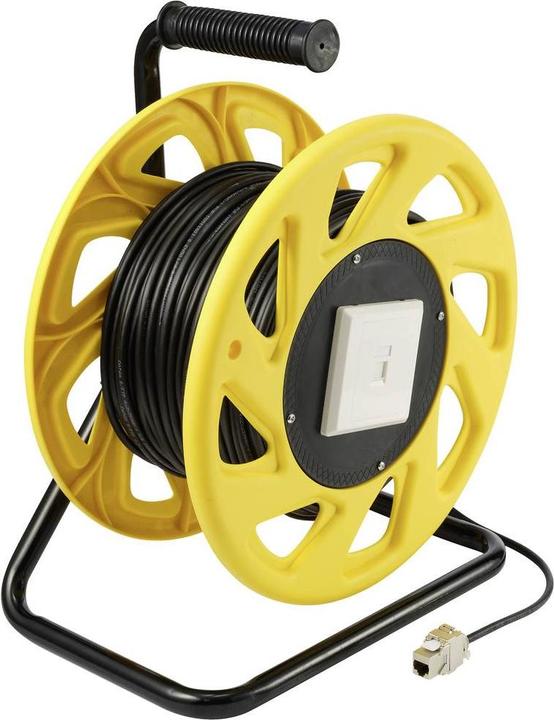 Produktbild Renkforce RJ45 Netzwerk Verlängerungskabel CAT 6a S/FTP 60m Orange PUR-Mantel (S/FTP, CAT6a, 60 m)