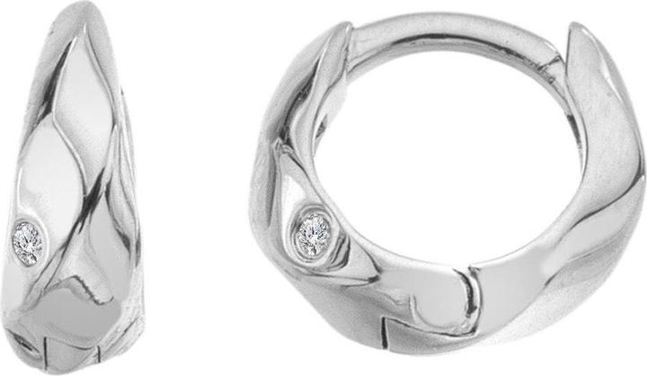 Immagine prodotto Hot Diamonds - Twisted silver earrings with diamonds Much Loved DE869 (Argento)