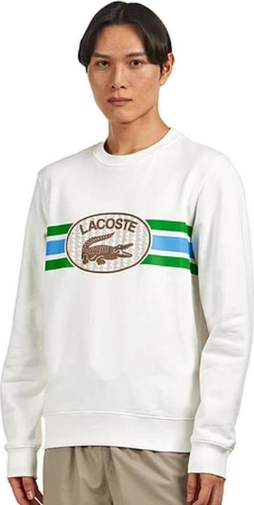 Actual product image Lacoste Mens Graphic Print Fleece Sweatshirt (S)