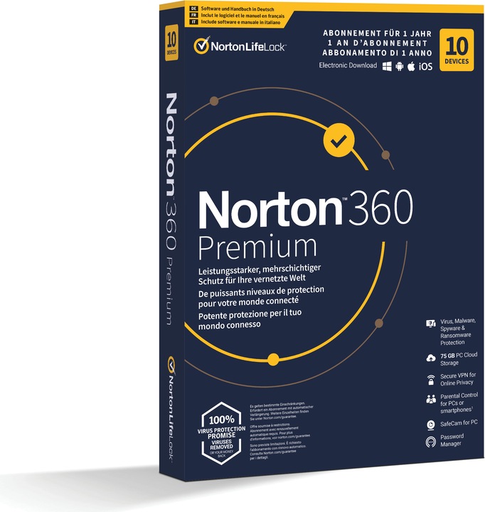 Actual product image Norton 360 Premium (10 User, 12 months)