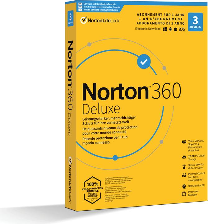 Image du produit Norton 360 Deluxe (3 Utilisateur, 12 mois)