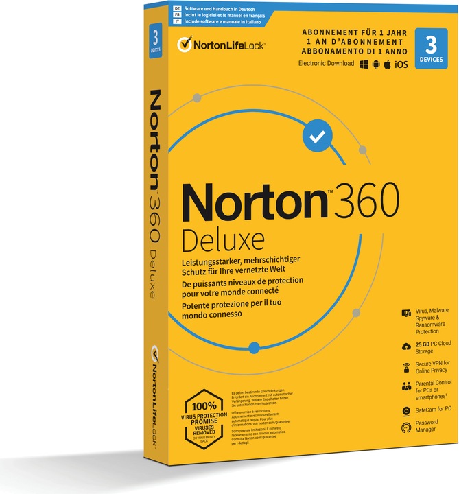 Image du produit Norton 360 Deluxe (3 Utilisateur, 12 mois)