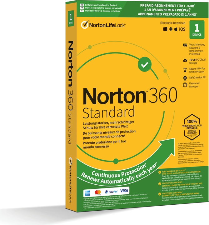 Produktbild Norton 360 Standard (1 User, 12 Monate)