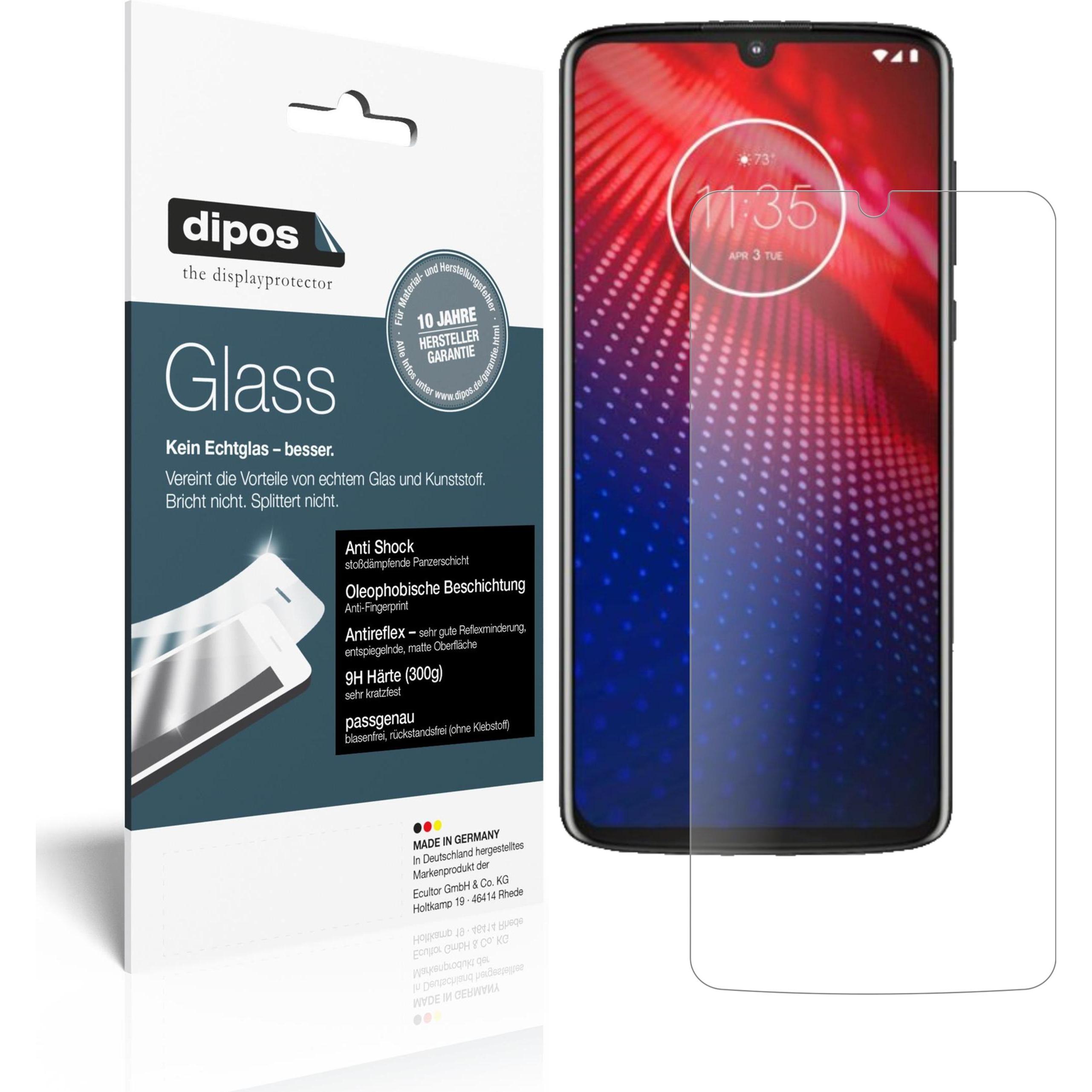Dipos Displayschutz Anti-Shock (1 Stück, Motorola Moto Z4), Smartphone Schutzfolie, Transparent
