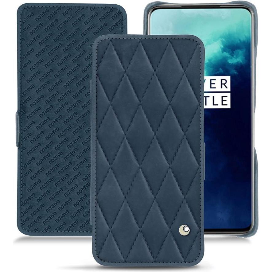 Thumbnail - Noreve Lederschutzhülle horizontal (OnePlus 7T Pro), Smartphone Hülle, Blau