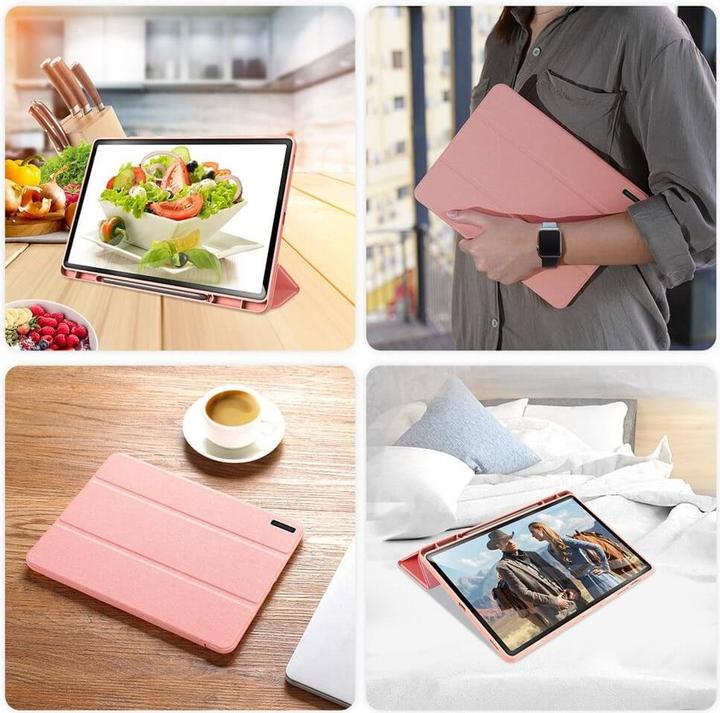 Image du produit Samsung Galaxy Tab S10 FE Plus - Ducis Domo Series, aufstellbares Flip-Etui, Pink (Samsung Galaxy Tab S10 FE+)