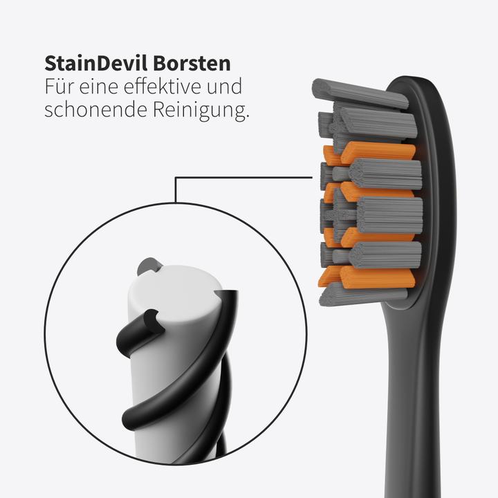 Produktbild Zahnheld Bürstenkopf Pro X-Clean 9x Schwarz (9 x)
