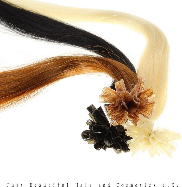 Actual product image Hair2heart Bonding Extensions Smooth 50 cm 60 Platinum Blonde Keratin Hair Extension Bonding (60 Platinum Blonde, 50 cm)