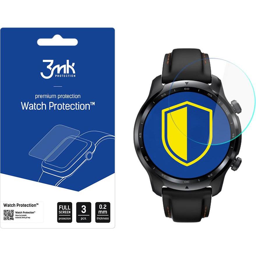 3MK Watch Protection v. FlexibleGlass Lite do TicWatch Pro 3, Smartwatch Zubehör, Transparent