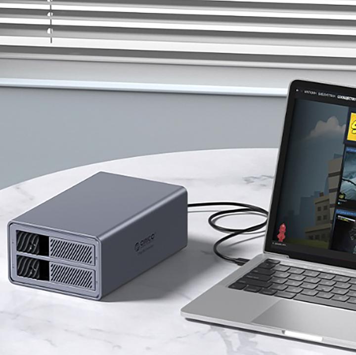 Actual product image Orico Macierz dyskowa na 2 dyski RAID 2,5"/3.5" SATA HDD/SSD - szara