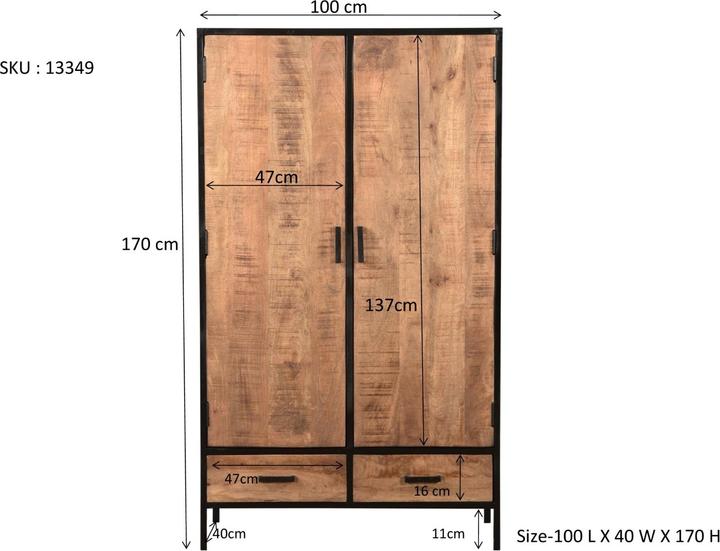 Image du produit Livingfurn Sturdy (100 x 40 x 170 cm)