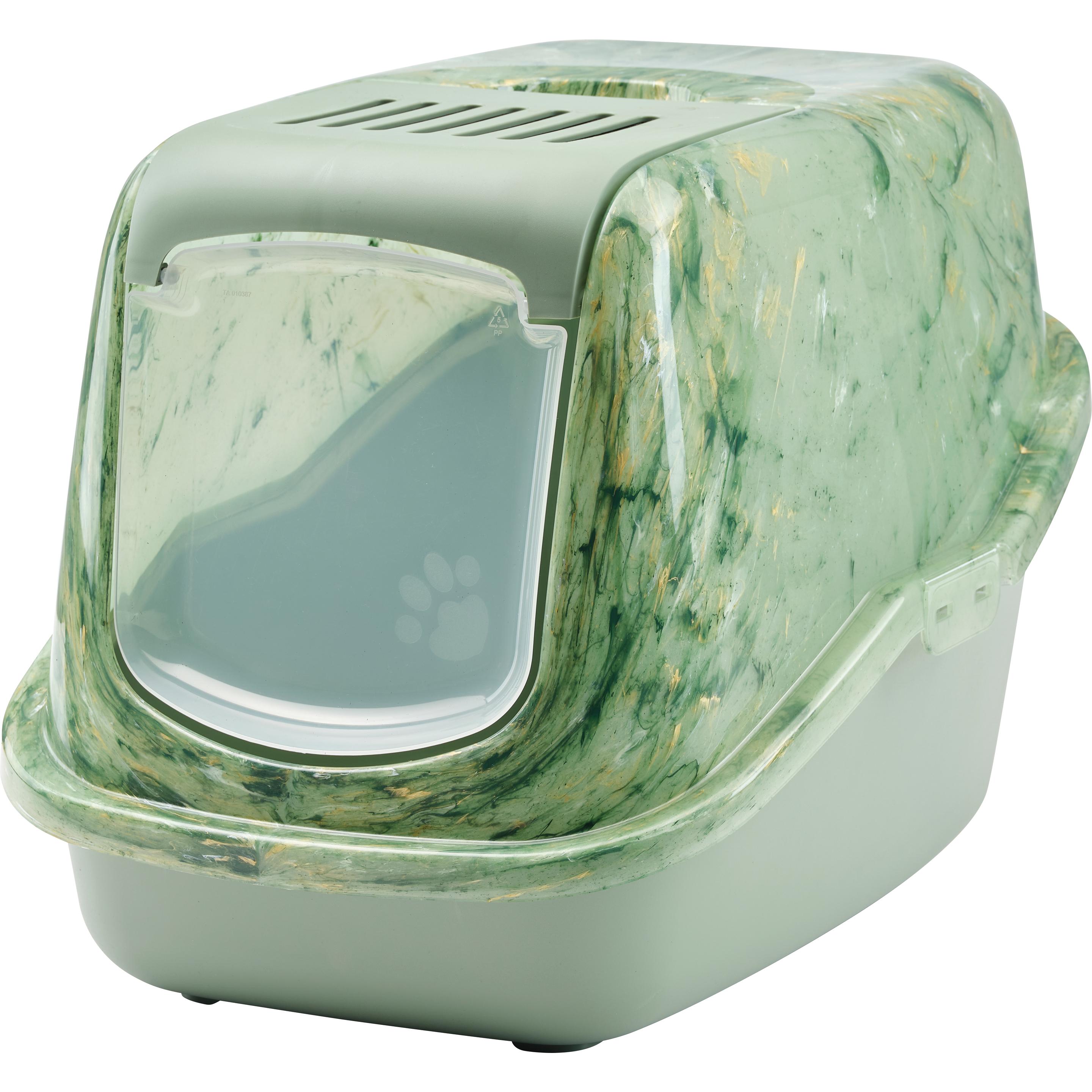 Meilleurs prix pour Maison de toilette Savic Nestor Marble pour chat - vert marbré / vert