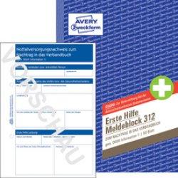 Produktbild Avery Erste Hilfe Meldeblock (50 x)