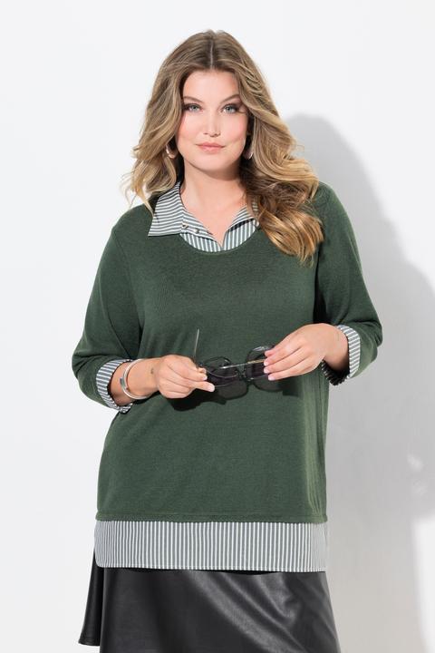 Produktbild Miamoda 2-in-1-Pullover, Lagen-Look, 3/4-Ärmel (54)