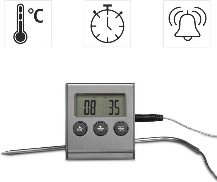 Produktbild Xavax Back-/Bratenthermometer Digitales Bratenthermometer mit Timer, Kabelsensor