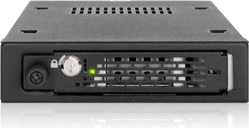 Actual product image Icy Dock MB491SKL-B 2.5in HDD Case for industrial systems SAS/SATA3 HDD/SSD dust cover key lock