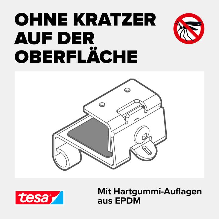 Actual product image tesa FALT insect screen adapter for doors, door clamp for mounting without drilling or screwing