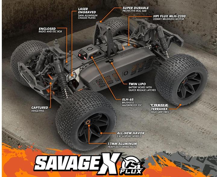 Actual product image HPI Savage X Flux (ARR Almost Ready to Run)