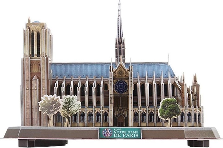 Actual product image Cubicfun 3D Puzzle Notre Dame (Light) (149 pieces)
