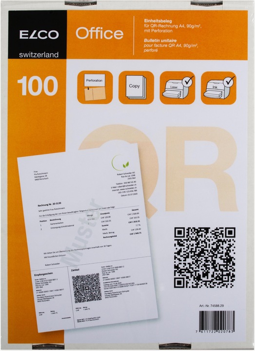 Productafbeelding Elco Factuurformulier voor QR-facturen (100 x)