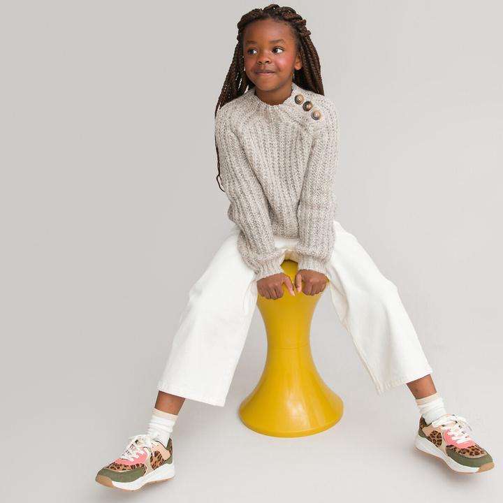 Actual product image La Redoute Collections Jumper with stand-up collar (128)