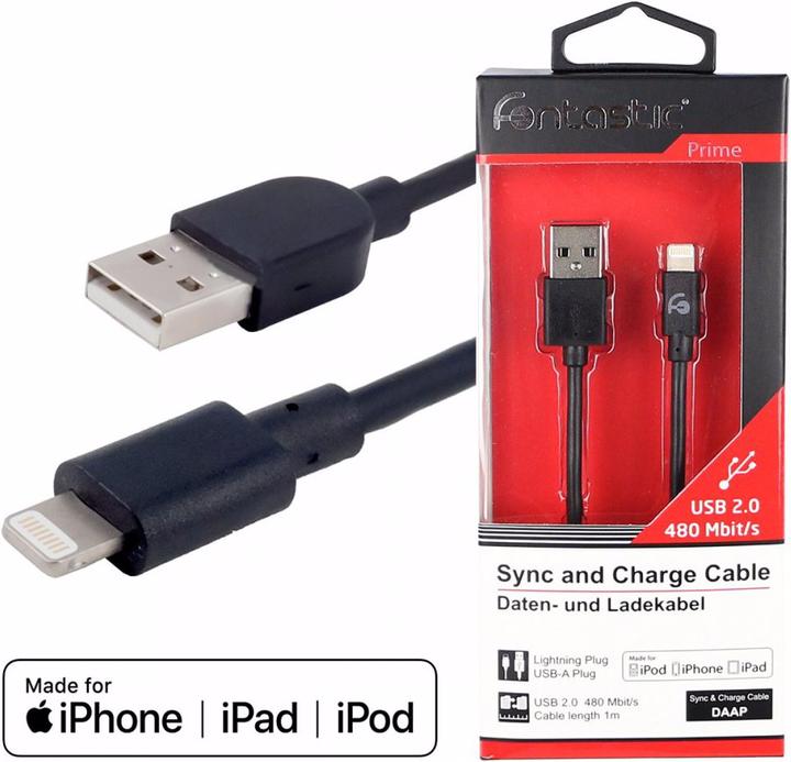 Immagine prodotto fontastic Prime USB A - Fulmine (1.20 m, USB 2.0)