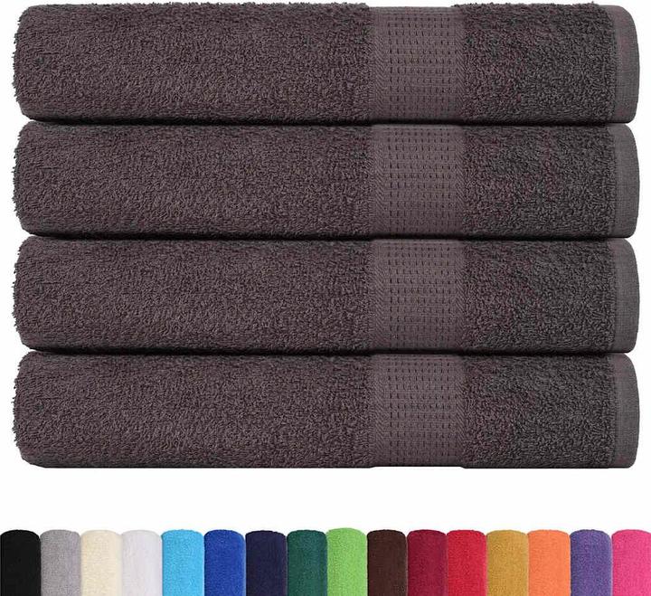 Image du produit vidaXL Serviettes 4 pcs. Anthracite 100x200 cm 360 g/m² 100% coton (100 x 200 cm)