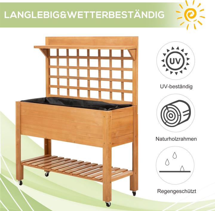 Produktbild Outsunny Gärtnertisch mit Rollen