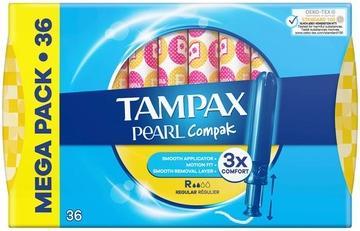 Actual product image Tampax PEARL COMPAK tampón regular 36 uds (36 x, Regular)
