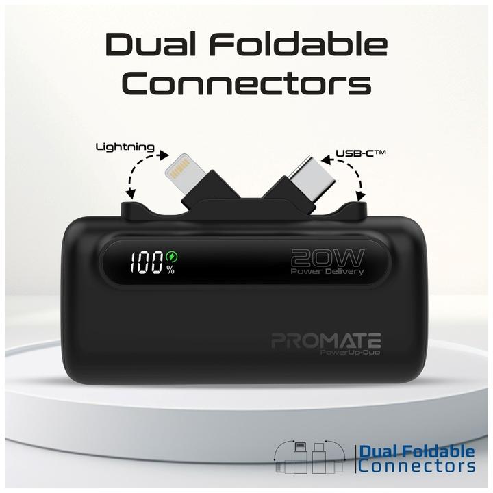 Produktbild ProMate PowerUp-Duo 5000mAh Powerbank (5000 mAh, 20 W, 18.50 Wh)