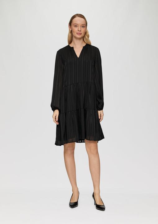 Actual product image S.Oliver Kleid Volantkleid aus Chiffon mit Streifen und Glitzer (40)