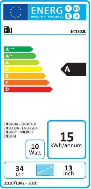 Etichetta energetica ēlo Monitor LCD Elo 1302L (1920 x 1080 pixel, 13.30")