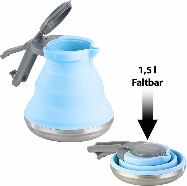 Immagine prodotto Rosenstein & Söhne Bollitore d'acqua da campeggio pieghevole in silicone